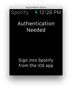 Spotify WatchKit Auth Needed